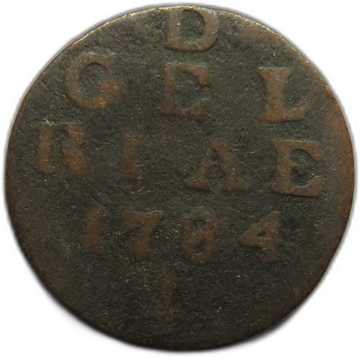 1784 Netherlands Gelderland Duit Coin