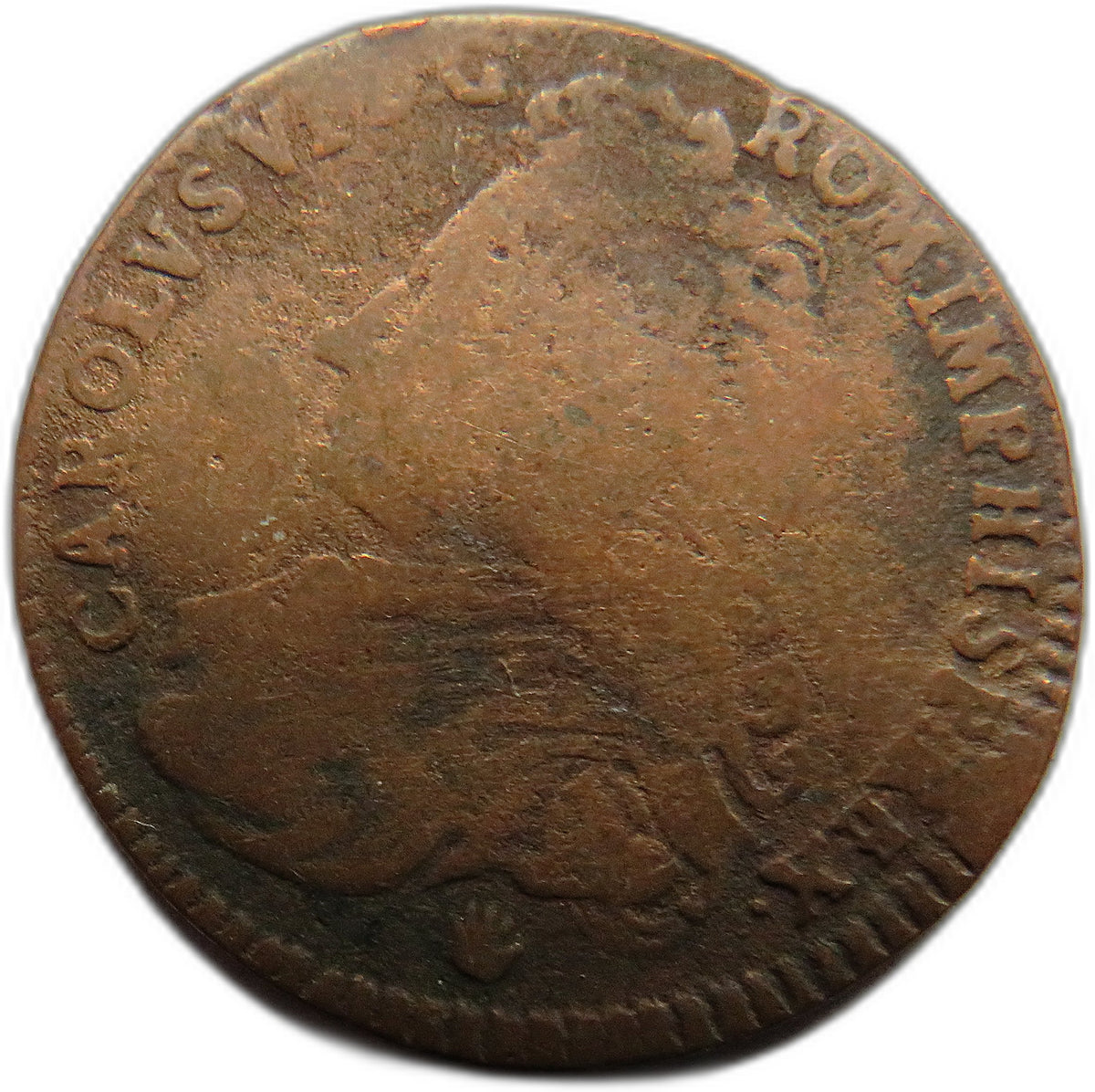 1712 Spanish Netherlands Flanders 1 Liard Coin