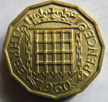 Load image into Gallery viewer, 1960 Queen Elizabeth II Brass Threepence Coin In High Grade
