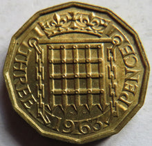 Load image into Gallery viewer, 1963 Queen Elizabeth II Brass Threepence Coin In High Grade
