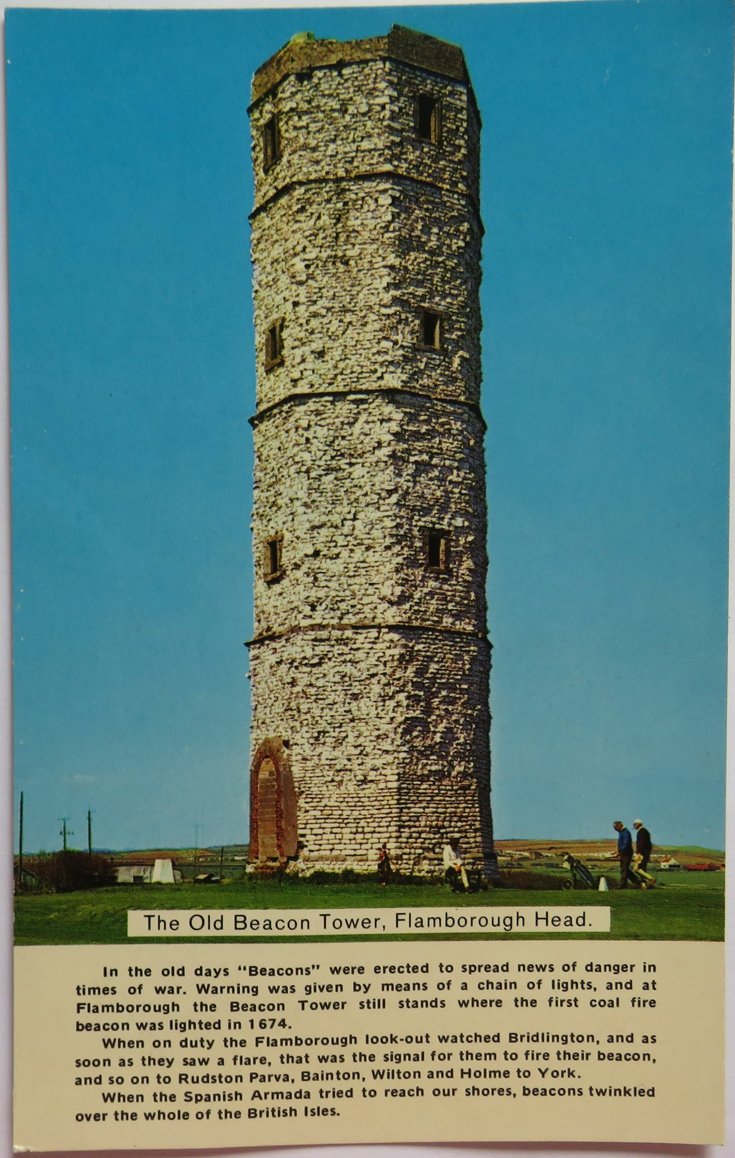 Vintage Postcard of The Old Beacon Tower, Flamborough Head