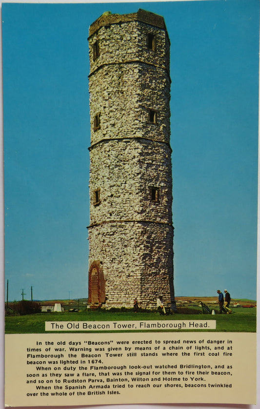 Vintage Postcard of The Old Beacon Tower, Flamborough Head