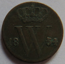 Load image into Gallery viewer, 1854 Netherlands 1/2 Cent Coin
