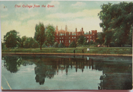 Vintage Postcard of Eton College From The River