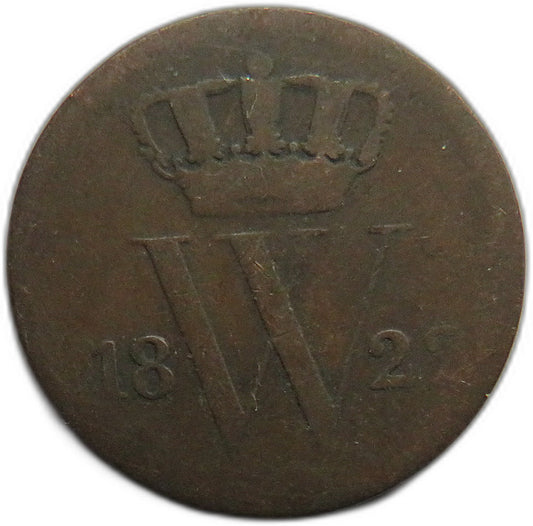 1822 Netherlands One Cent Coin