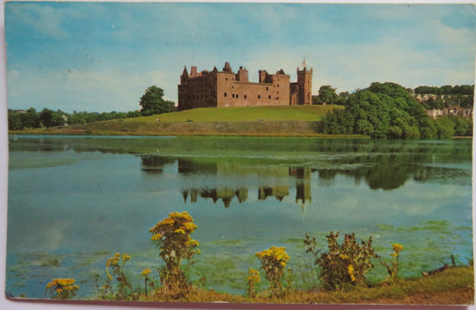 Vintage Postcard of Linlithgow Palace and Loch