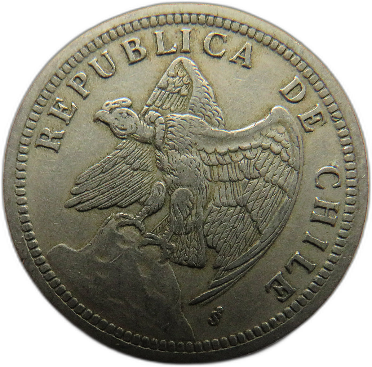 1933 Chile One Peso Coin