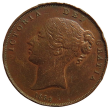 Load image into Gallery viewer, 1854 Queen Victoria Young Head One Penny Coin - Great Britain
