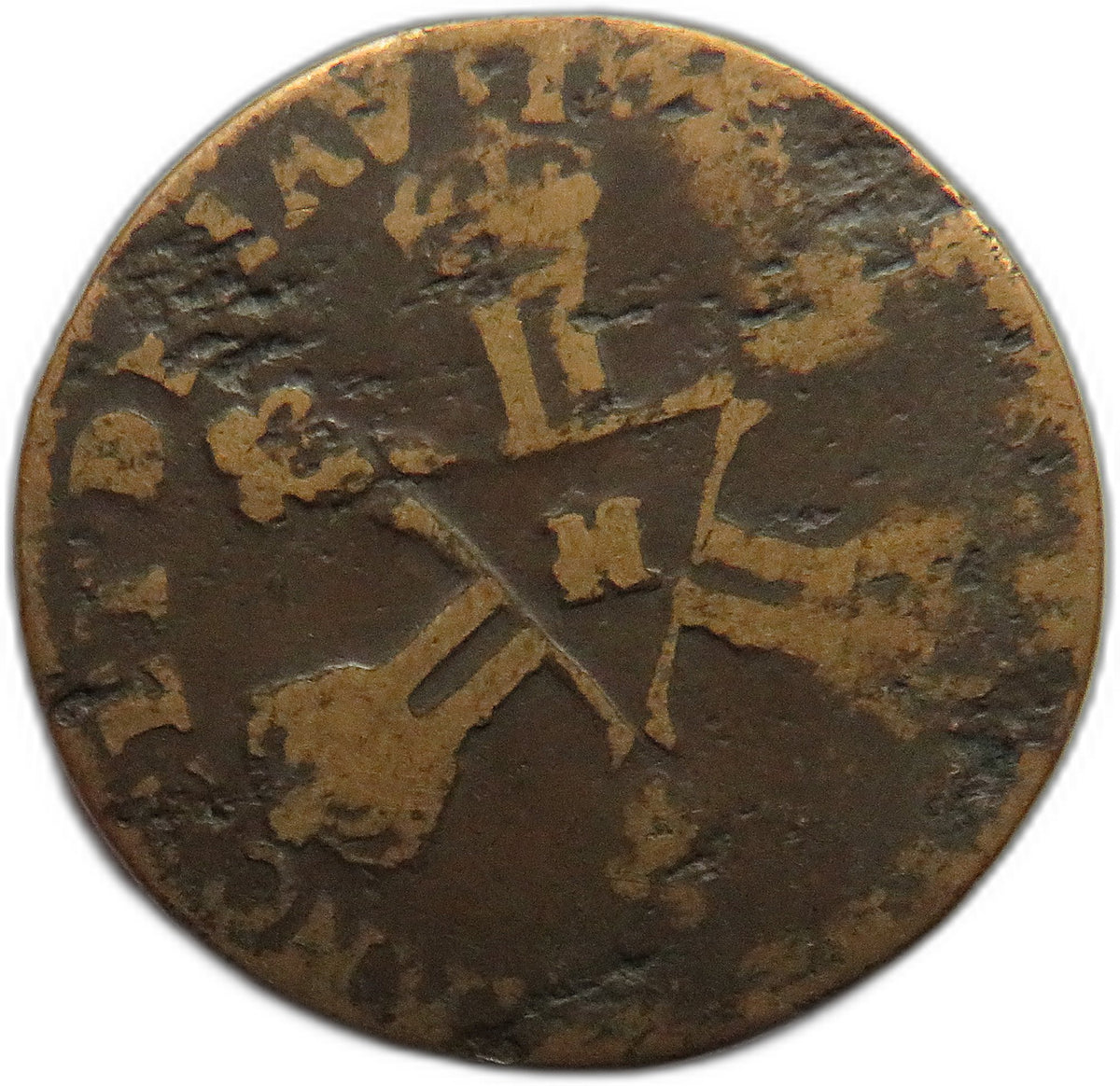 1710-1712 France Louis XIV 6 Deniers Coin