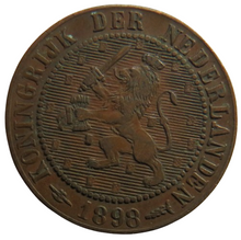 Load image into Gallery viewer, 1898 Netherlands 2 &amp; 1/2 Cents COin
