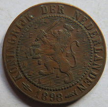 Load image into Gallery viewer, 1898 Netherlands 2 &amp; 1/2 Cents COin
