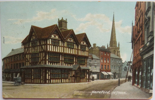 Vintage Postcard of Hereford Old House 1907