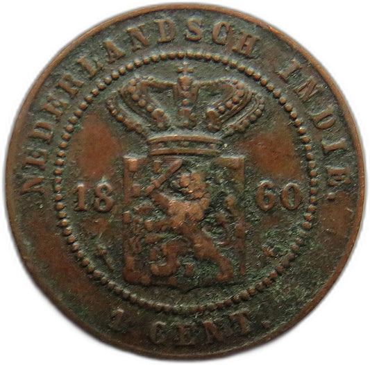 1860 Netherlands East Indies One Cent Coin