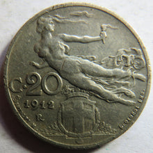 Load image into Gallery viewer, 1912 Italy 20 Centesimi Coin
