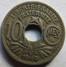 Load image into Gallery viewer, 1919 France 10 Centimes Coin
