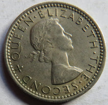 Load image into Gallery viewer, 1964 Queen Elizabeth II New Zealand Sixpence Coin
