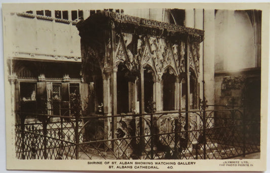 Vintage Postcard of Shrine of St. Alban , Cathedral