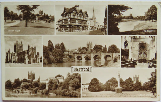 Vintage Postcard of Hereford 1953