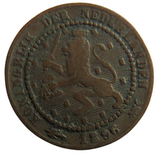 Load image into Gallery viewer, 1896 Netherlands One Cent Coin
