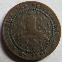 Load image into Gallery viewer, 1896 Netherlands One Cent Coin
