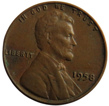 Load image into Gallery viewer, 1958 USA Lincoln One Cent Coin
