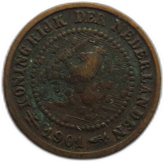 1901 Netherlands 1/2 Cent Coin