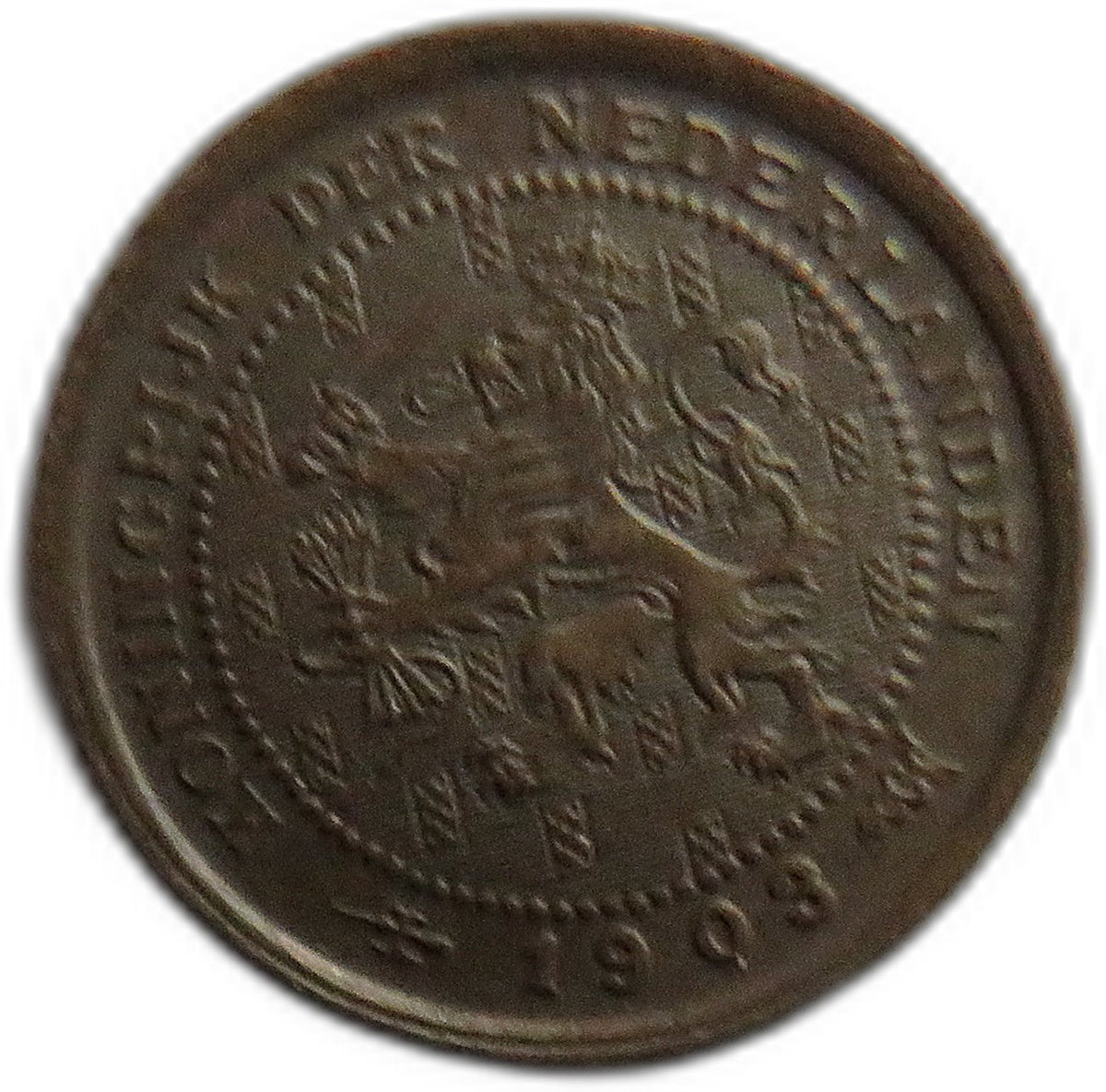 1903 Netherlands 1/2 Cent Coin