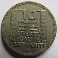 Load image into Gallery viewer, 1946 France 10 Francs Coin
