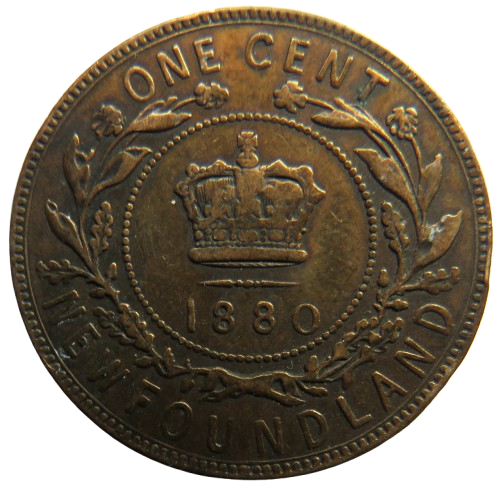 1880 Queen Victoria Newfoundland One Cent Coin