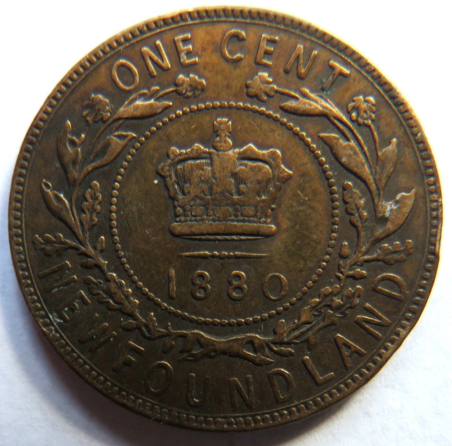 1880 Queen Victoria Newfoundland One Cent Coin
