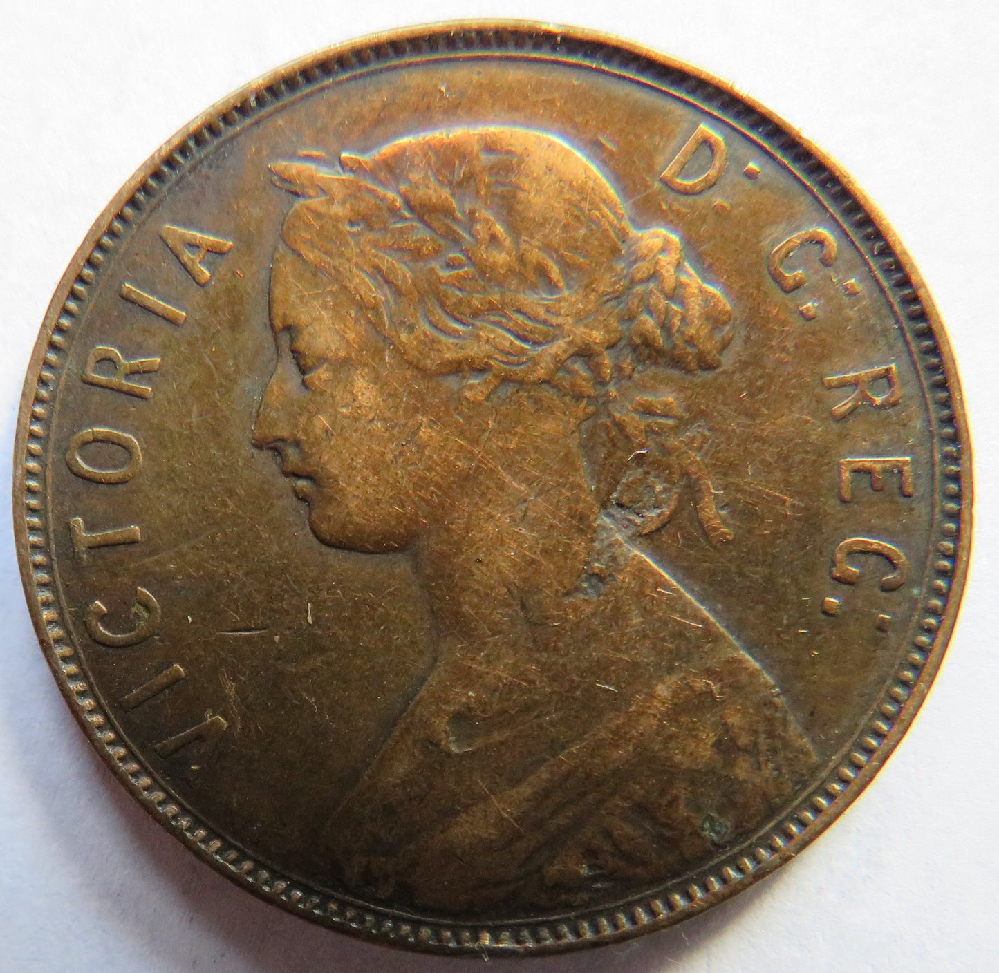 1880 Queen Victoria Newfoundland One Cent Coin