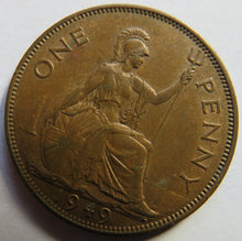 Load image into Gallery viewer, 1949 King George VI One Penny Coin Great Britain
