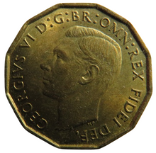 Load image into Gallery viewer, 1952 King George VI Brass Threepence Coin In High Grade
