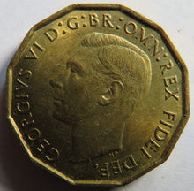 Load image into Gallery viewer, 1952 King George VI Brass Threepence Coin In High Grade
