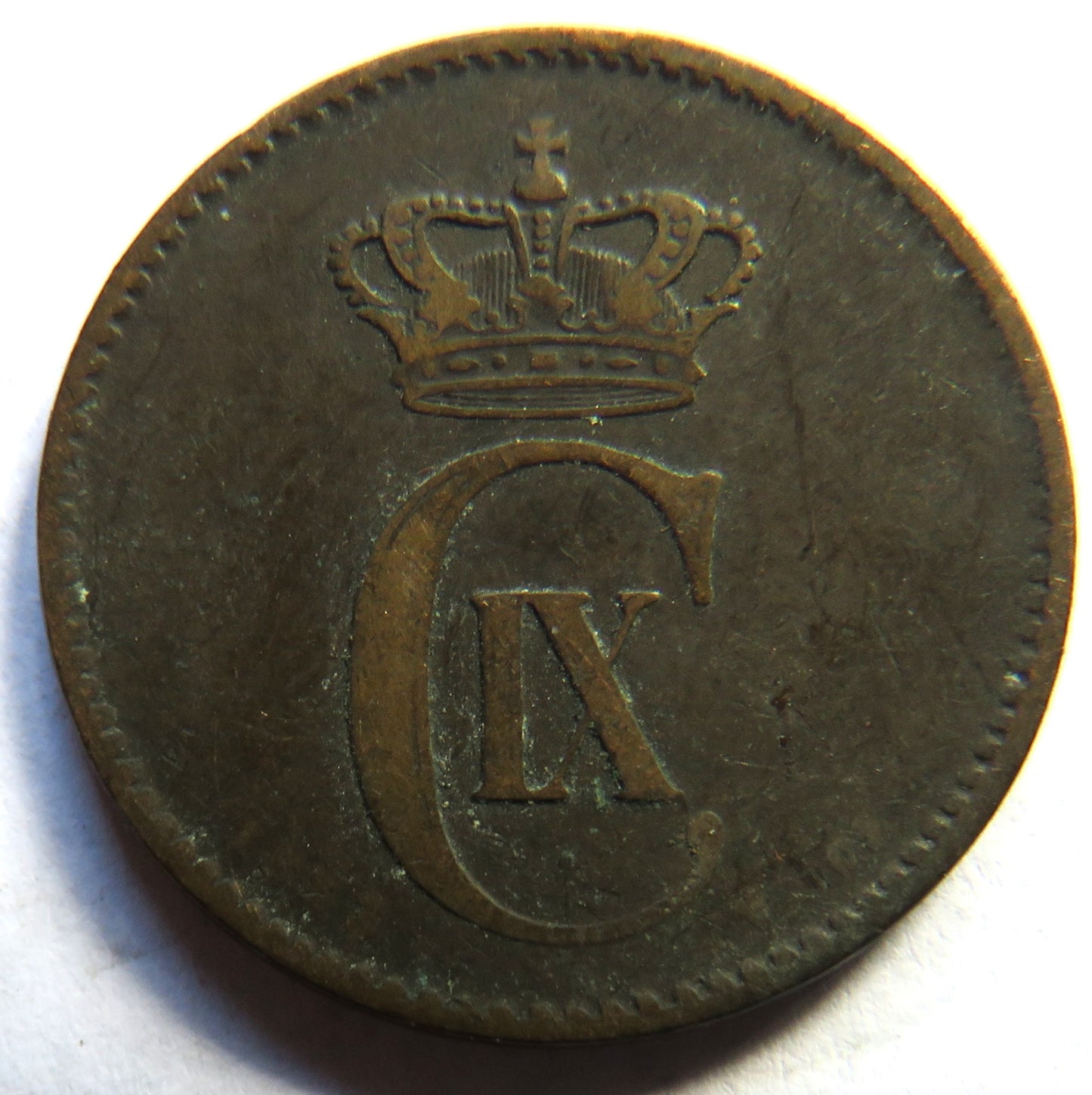 1883 Denmark 2 Øre Coin