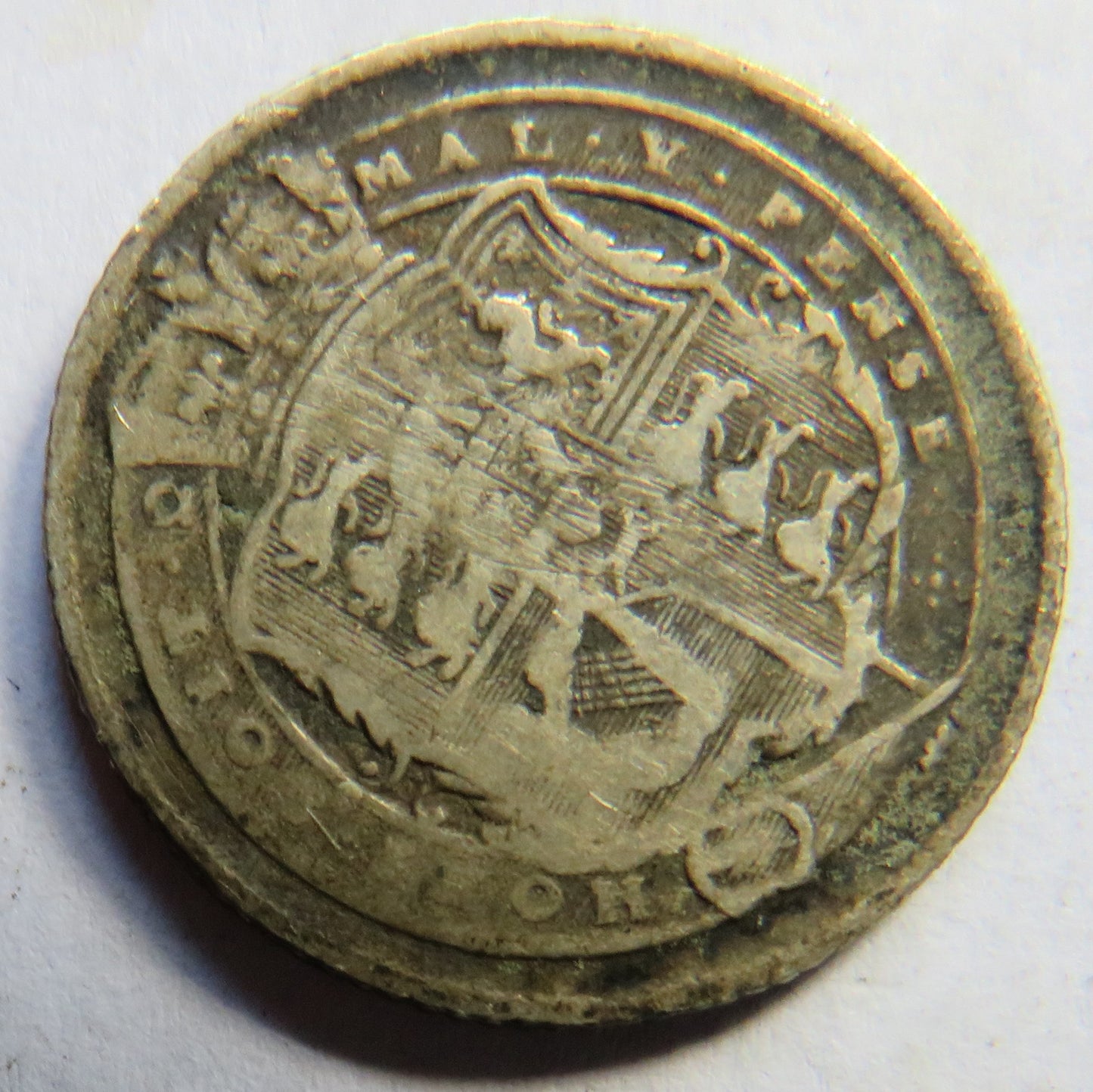 1817 King George III Silver Sixpence Coin - Great Britain