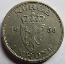 Load image into Gallery viewer, 1956 Norway One Krone Coin
