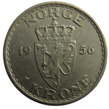 Load image into Gallery viewer, 1956 Norway One Krone Coin
