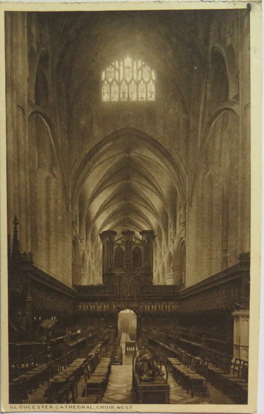 Vintage Postcard of Gloucester Cathedral Choir West