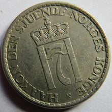 Load image into Gallery viewer, 1956 Norway One Krone Coin
