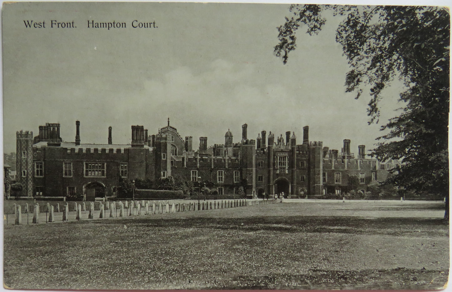 Vintage Postcard of West Front, Hampton Court