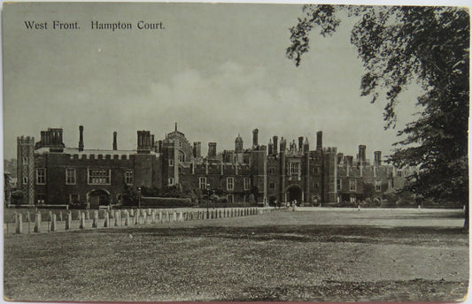 Vintage Postcard of West Front, Hampton Court