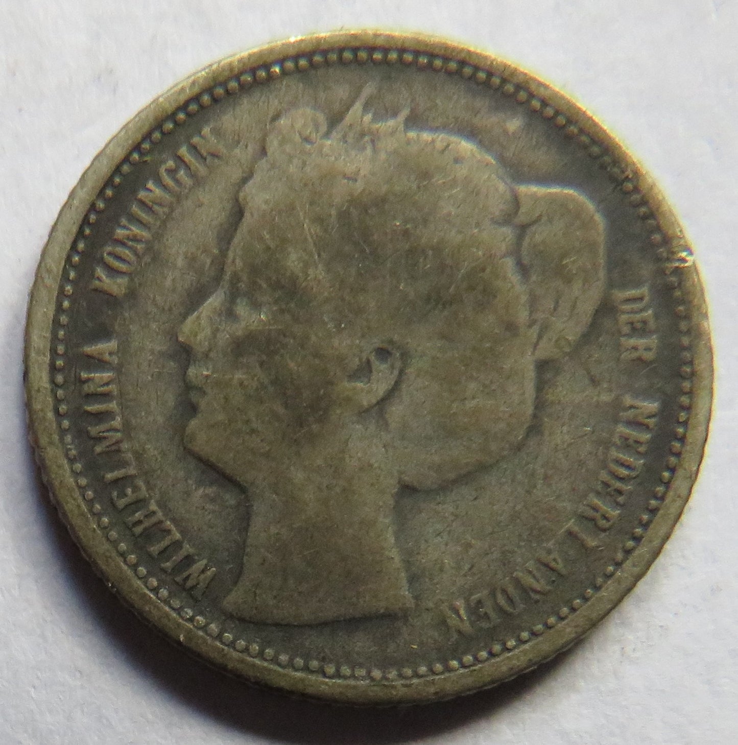 1898 Netherlands Silver 10 Cents Coin