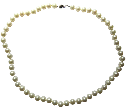 Good Quality Cultured Pearl Necklace With 9ct White Gold Clasp