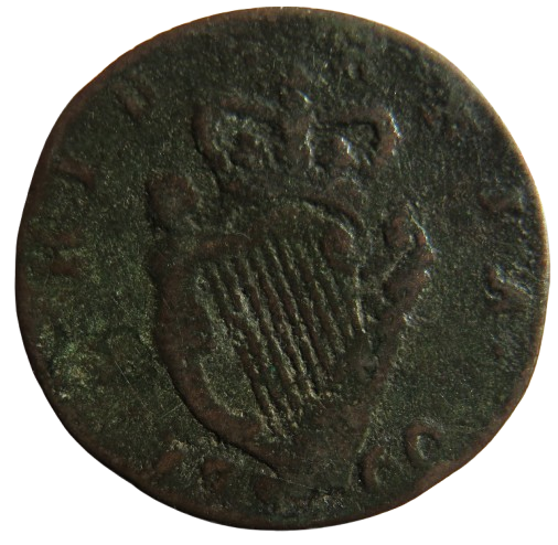 1760 Ireland Hibernia Halfpenny Coin