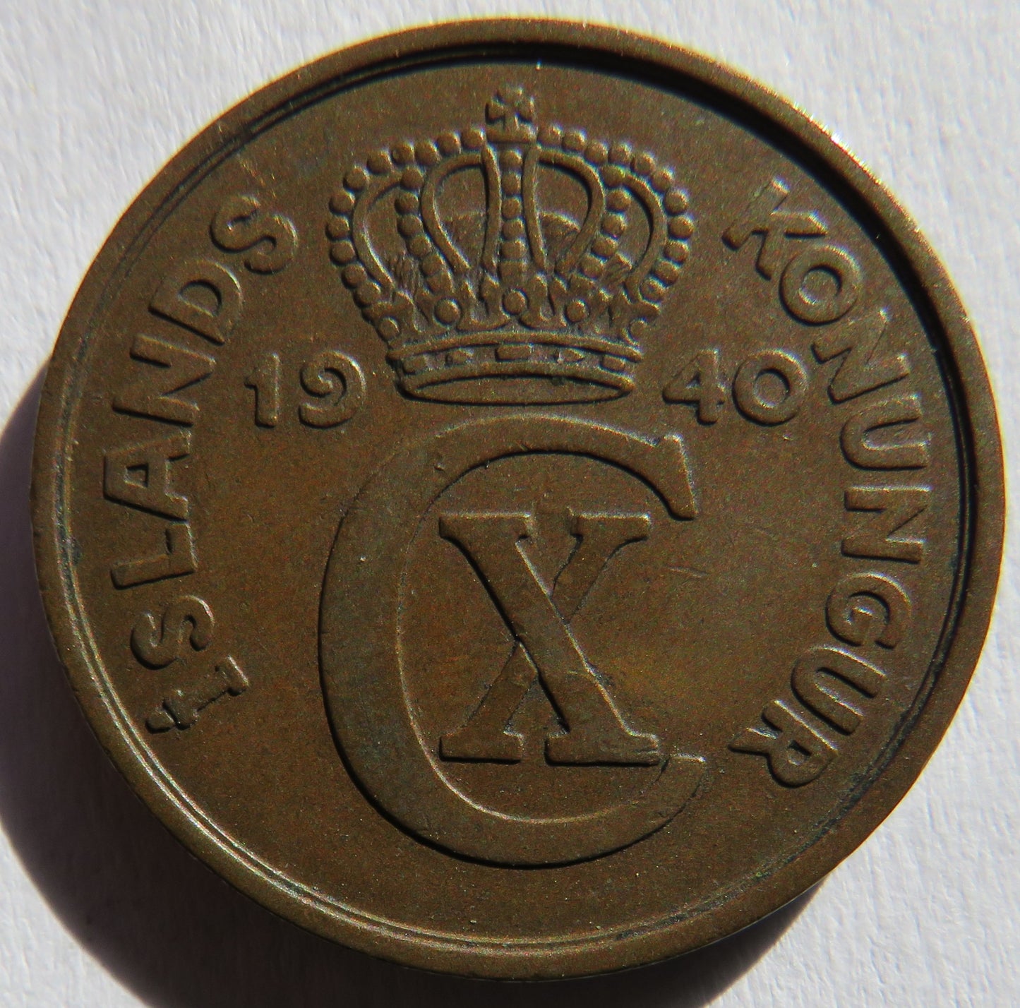 1940 Iceland 5 Aurar Coin