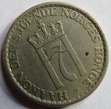 Load image into Gallery viewer, 1954 Norway One Krone Coin
