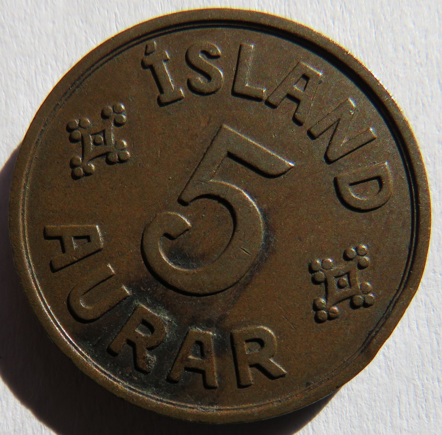 1940 Iceland 5 Aurar Coin