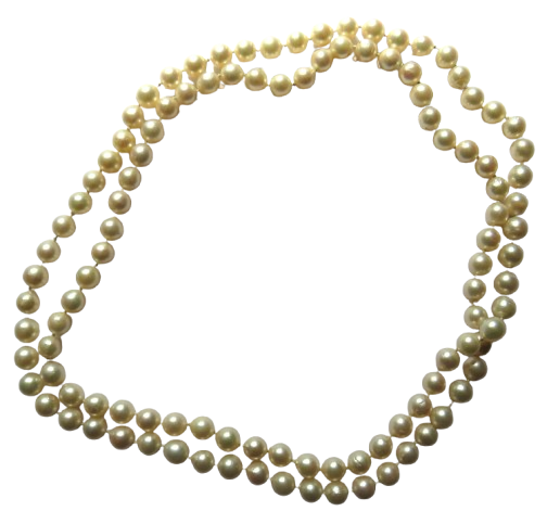 Good Quality Vintage Long Cultured Pearl Necklace