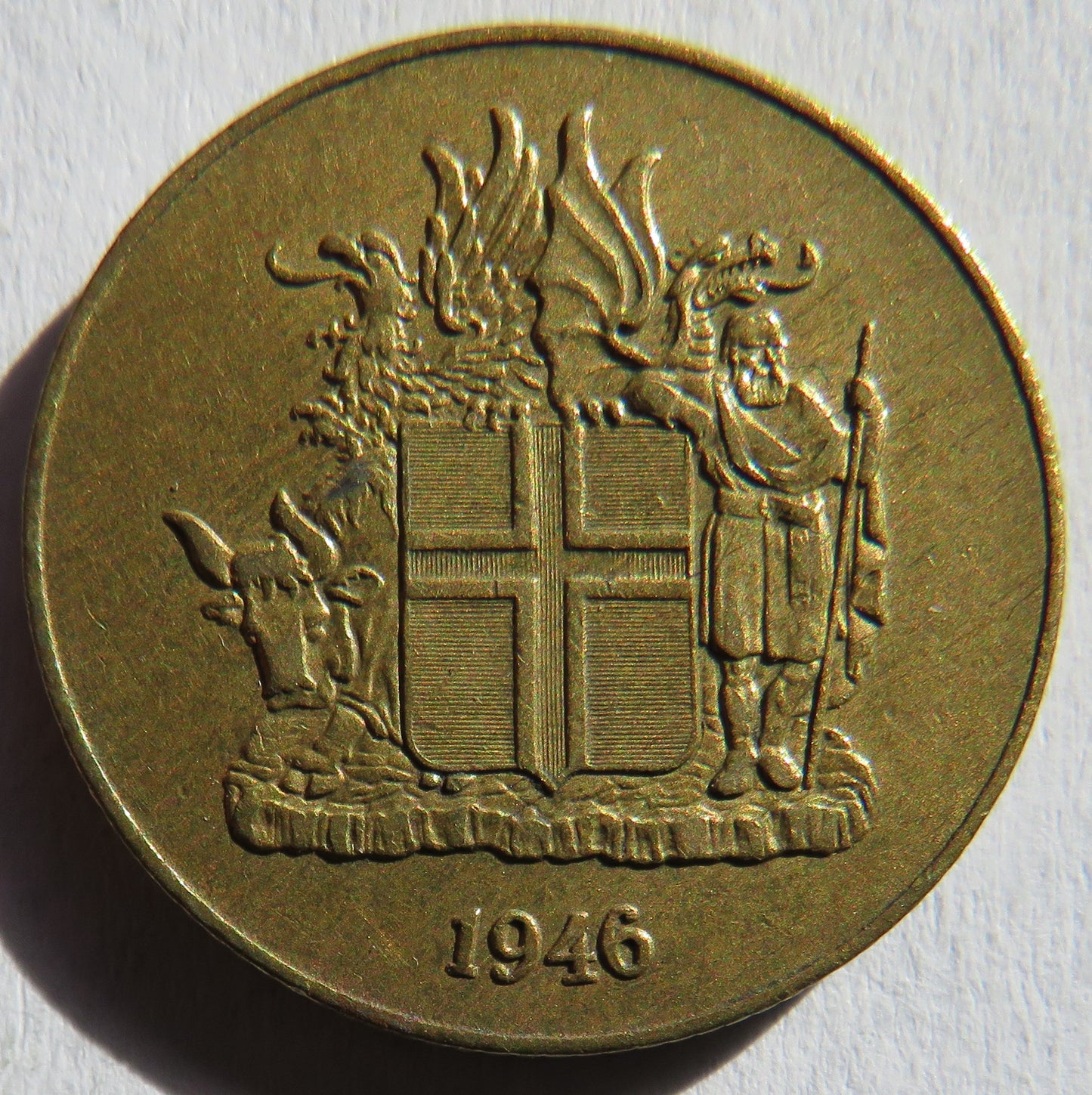 1946 Iceland One Krona Coin